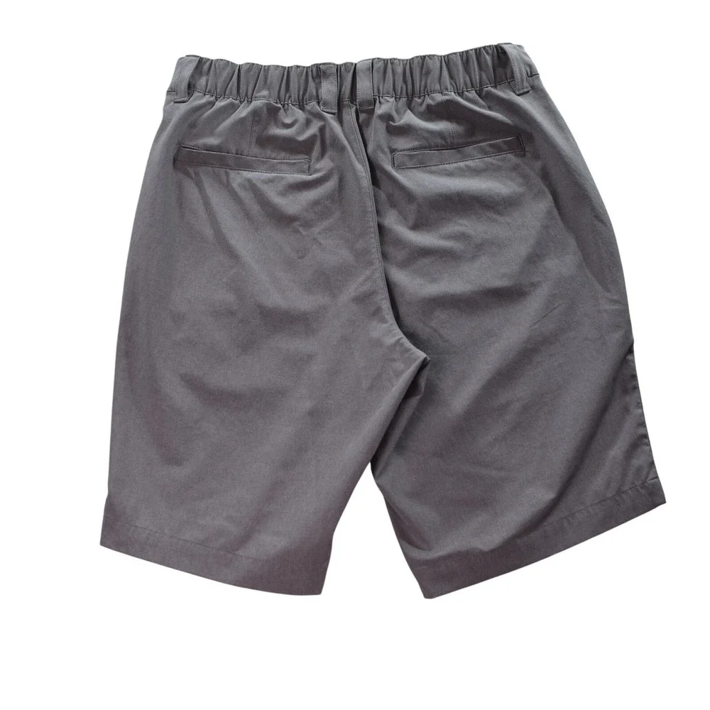 Banana Republic Core Temp Mens Gray Stretch Elastic Waist Shorts Size 30
